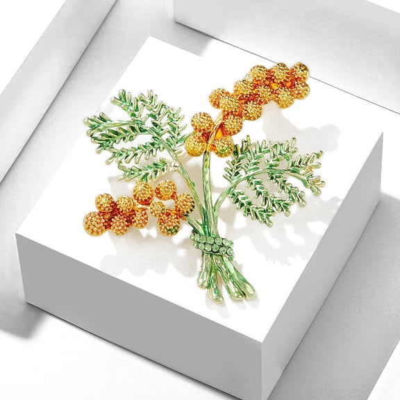 3 pc Pin Cone Zinc Alloy Brooches Orange 38x42mm