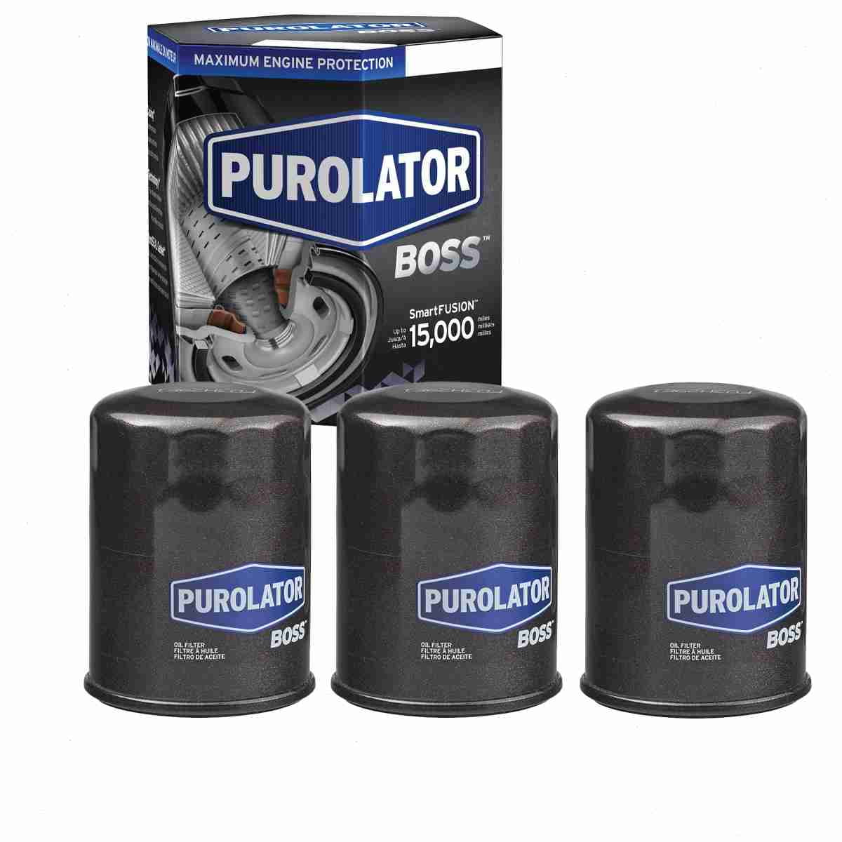 3 pc Purolator BOSS PBL14610 Engine Oil Filters for Oil Change Lubricant Filters Fits select: 2002-2023 HONDA CR-V, 2001-2023 HONDA CIVIC