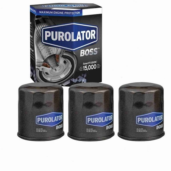3 pc Purolator BOSS PBL14615 Engine Oil Filters for Oil Change Lubricant Filters Fits select: 2001-2023 SUBARU FORESTER, 2008-2023 SUBARU OUTBACK