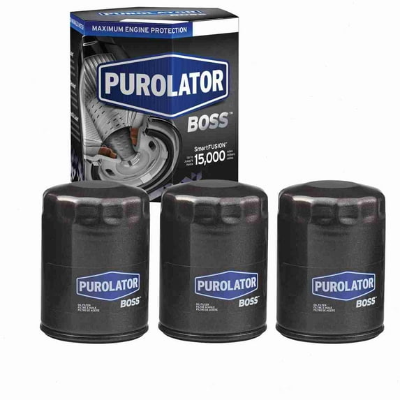 3 pc Purolator BOSS PBL22500 Engine Oil Filters for Oil Change Lubricant Filters Fits select: 2014-2023 CHEVROLET SILVERADO, 2011-2023 FORD F150