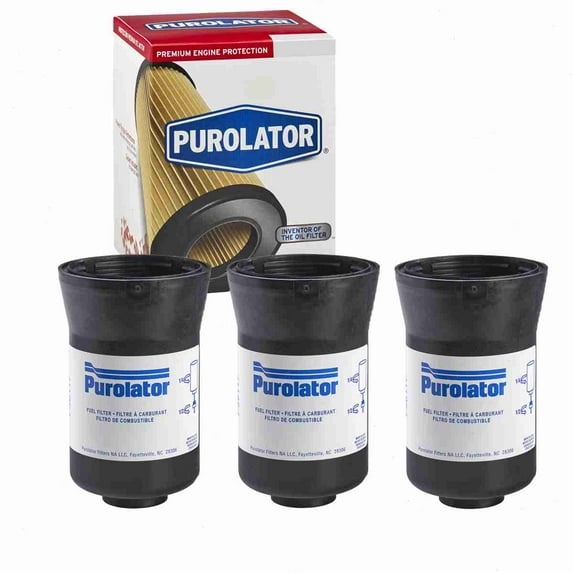3 pc Purolator F56117 Fuel Filters for 12633243 23960 33960XE 33960XEMP 3960XE 3960XEMP 86960XE 86960XEMP DF6117 F56117P GF3012 LFF6012 PS9059B TP3012 Gas Pump Line Air Delivery Filters