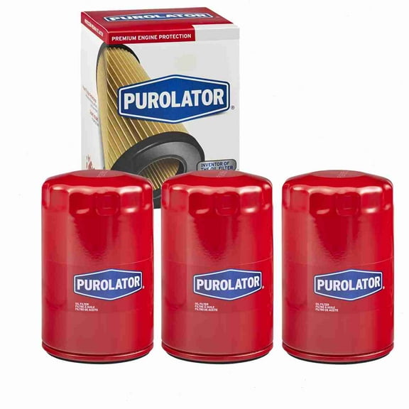 3 pc Purolator L24011 Engine Oil Filters for 120 61036 Oil Change Lubricant Filters Fits select: 1988-2000 CHEVROLET GMT-400, 1995-2000 CHEVROLET TAHOE