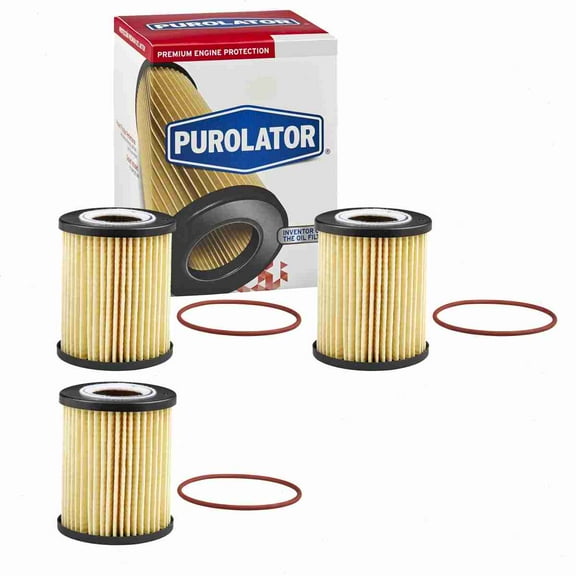 3 pc Purolator L25247 Engine Oil Filters for 61223 Oil Change Lubricant Filters Fits select: 2001-2006 BMW 325, 2004-2006 BMW X3