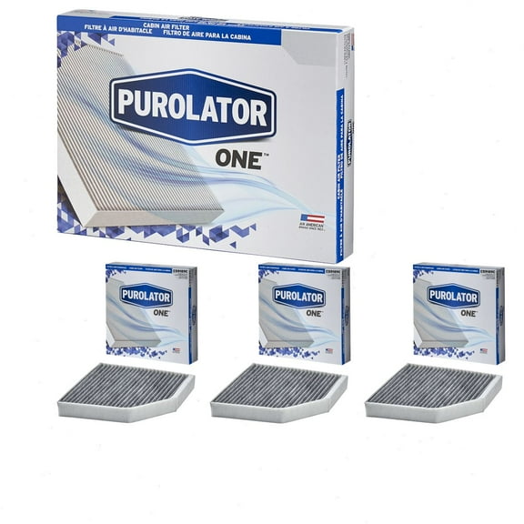 3 pc Purolator ONE C59189C Cabin Air Filters for HVAC Heating Ventilation Air Conditioning Vent Filters