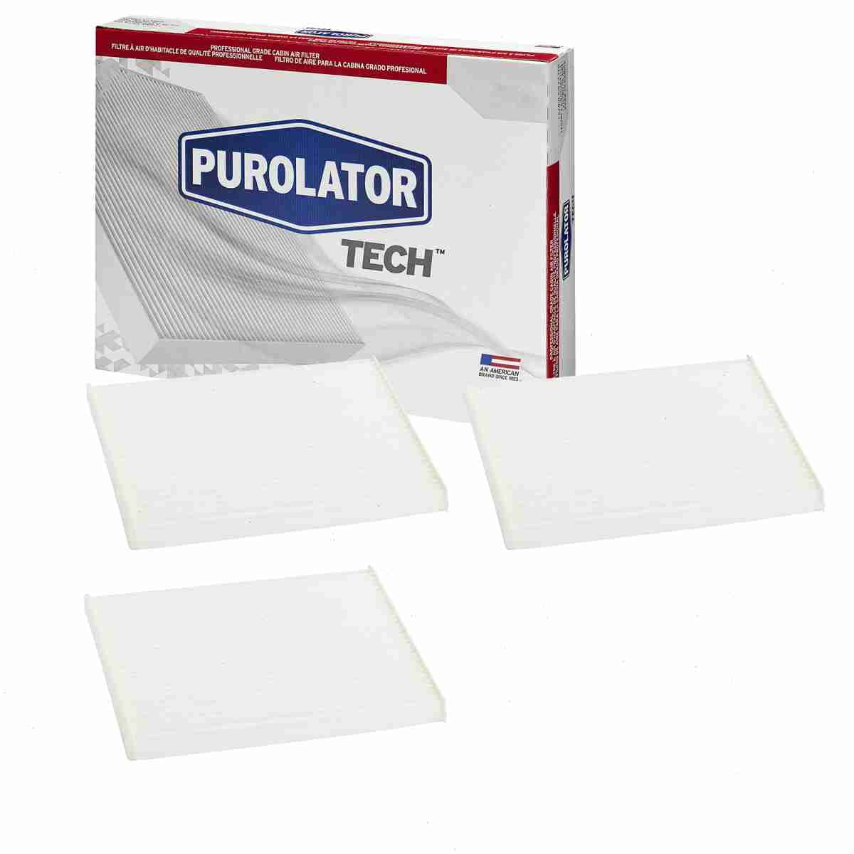 3 pc Purolator TECH TC38222 Cabin Air Filters for 042-2027 224901 24481 24894 24901 4481 453-1010 453-1012 4894 4901 61624901 87139-30010 87139-48020 89894 89901 94894 94901 AF1218 AF1245 AFC1218