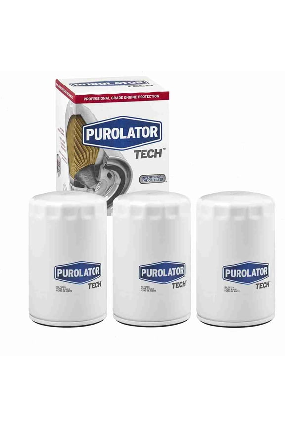 3 pc Purolator TECH TL20195 Engine Oil Filters for 0-451-104-001 0-451-104-003 00120-00001 0230578 0232241 0232421 0232578 0234900 0237000 0237000-5 0251381-0 041-0019 041-0423 041-0563 041-8058