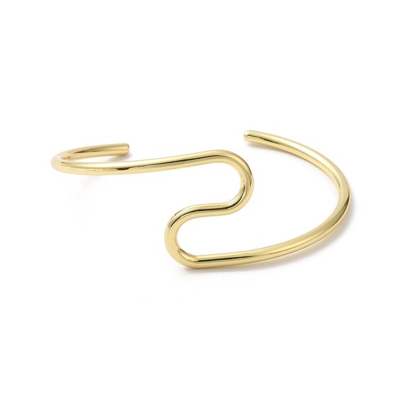 3 pc Rack Plating Brass Cuff Bangles Open Bangles for Women Cadmium Free Lead Free Real 18K golden Plated 1/8~1-1/8 inch(0.3~2.85cm) Inner Diameter: 2-5/8x2-1/8 inch(6.7x5.3cm)