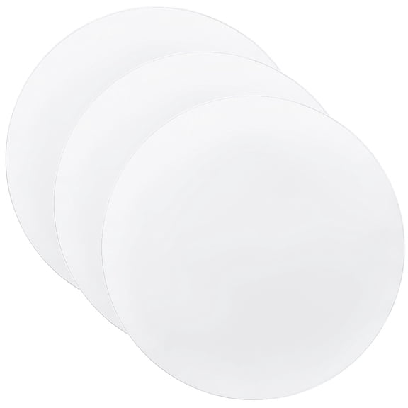 3 pc Transparent Acrylic Sheets Flat Round Clear 152x1.5mm