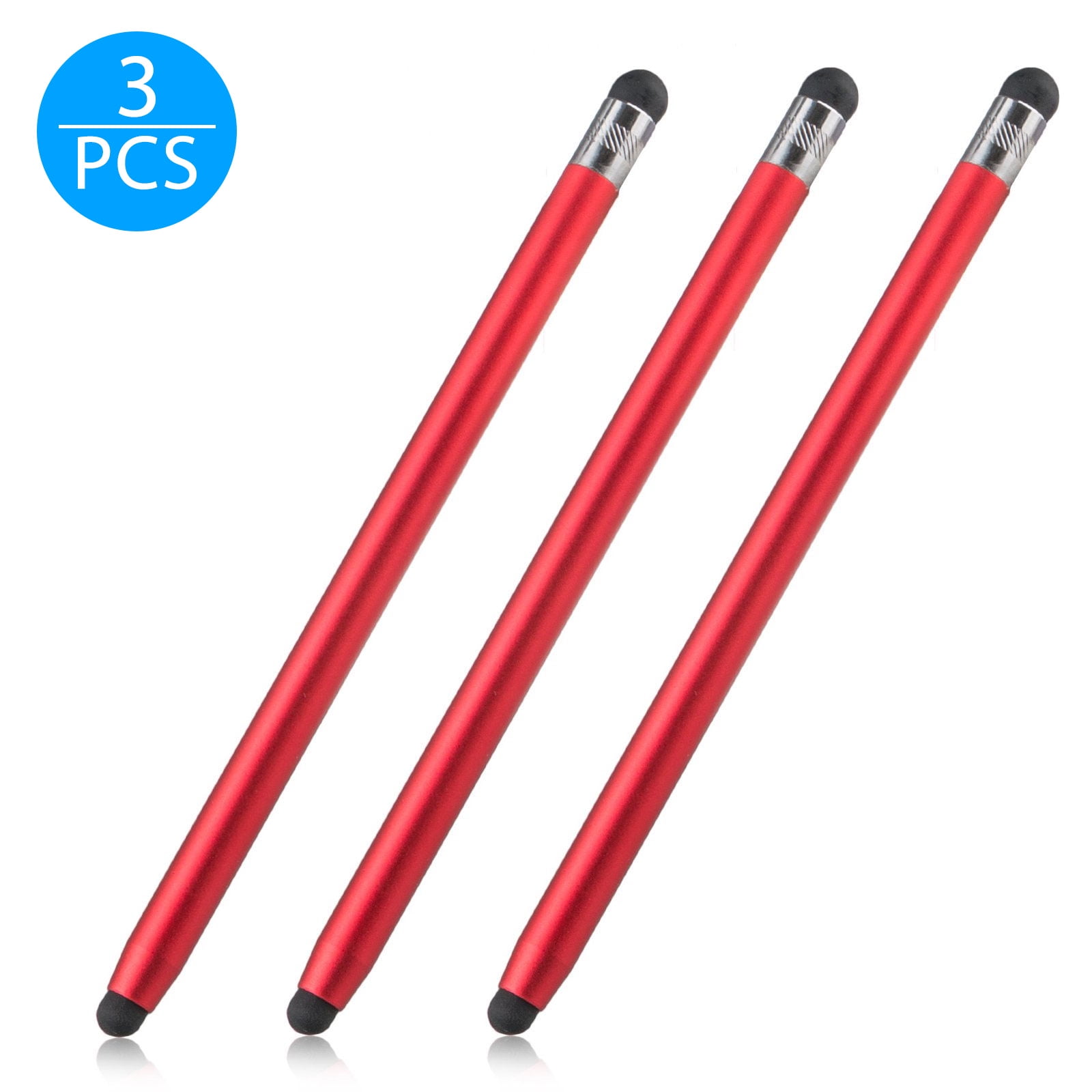 3pcs 2 in 1 Universal Stylus Touch Screen Pen for iPhone iPad Samsung