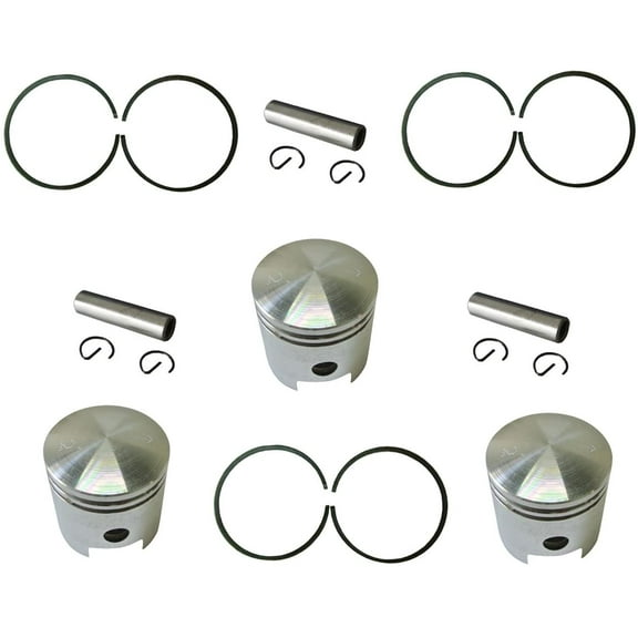 3 pcs 47mm Pistons & 6 pcs Piston Rings & 3 pcs Pins Kit For 49cc 66cc 80cc 2 Stroke Engine Motorized Bicycle Bike