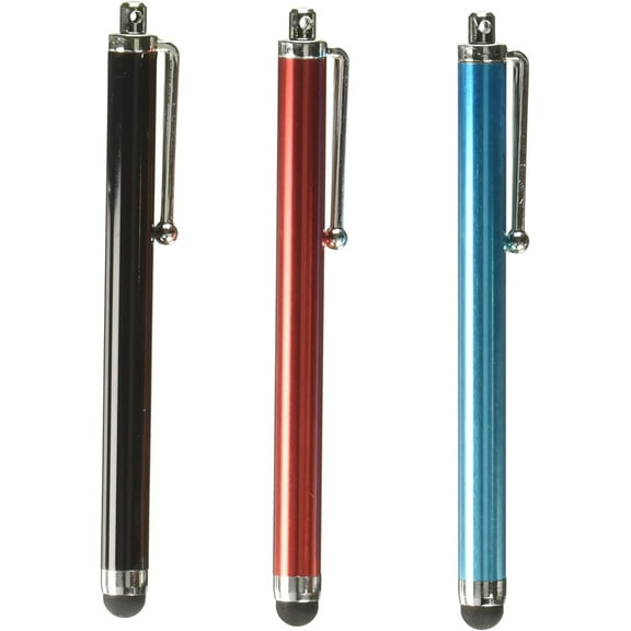 3 pcs Aqua Blue/Black/Red Stylus/styli Touch Screen Cellphone Tablet Pen for iPhone 4 4s 3 3Gs iPod Touch iPad 2 Motorola Xoom, Samsung Galaxy, BlackBerry Playbook Barnes and Noble Nook Color