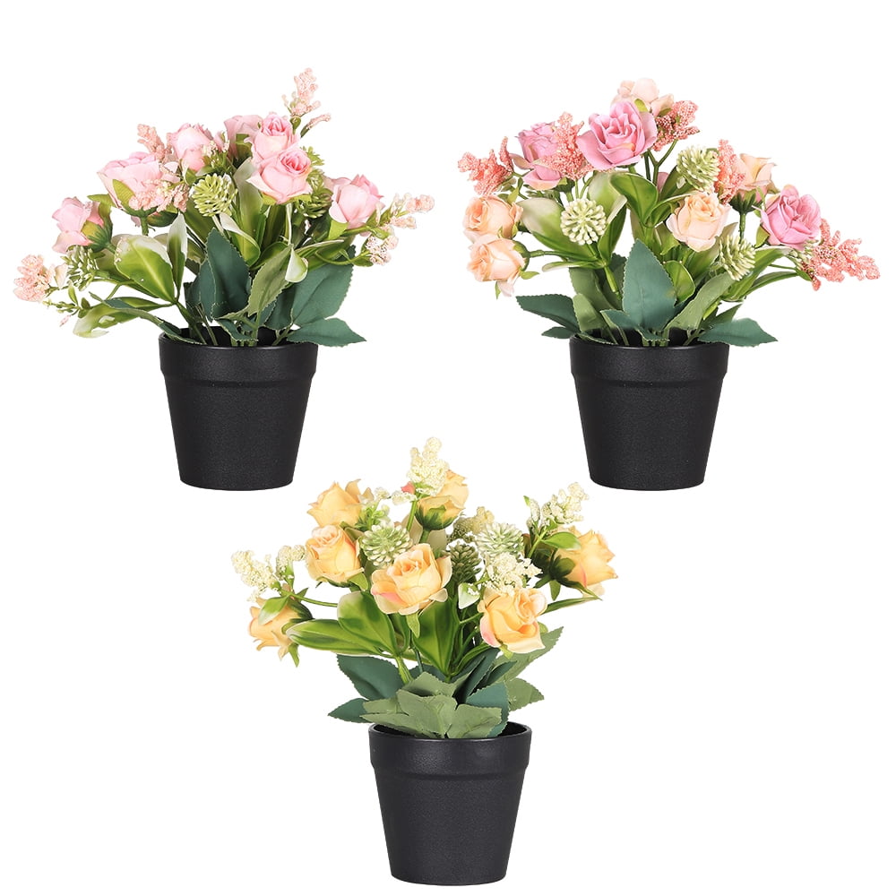 Roses Artificial Flowers Fall Orange Black Bouquet Box Set For DIY