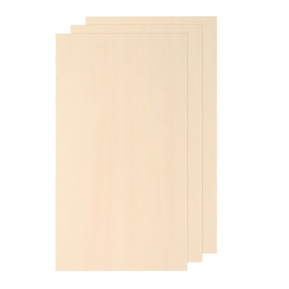 3 pcs Basswood Sheets 12 x 8 x 1/16 Inch Unfinished Wood Boards Plywood for DIY Crafts Laser Cutting with Smooth Surfaces
