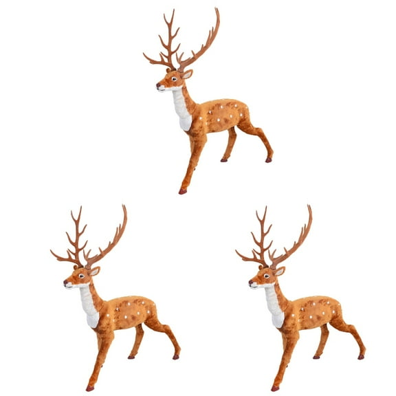 3 pcs Christmas Decor Xmas Decoration Home Decoration Xmas Elk Ornament for Xmas
