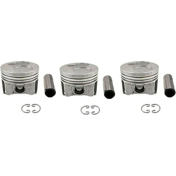 3 pcs D902 Piston Kit Replacement Compatible with Kubota Engine BX24 BX25 BX1880 Tractor ZD1021 RTV900G9 RTV900R RTV900R6