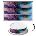 3 pcs Dark Abstract Fluid Cake Strips Edible birthday cake strips, cake ...