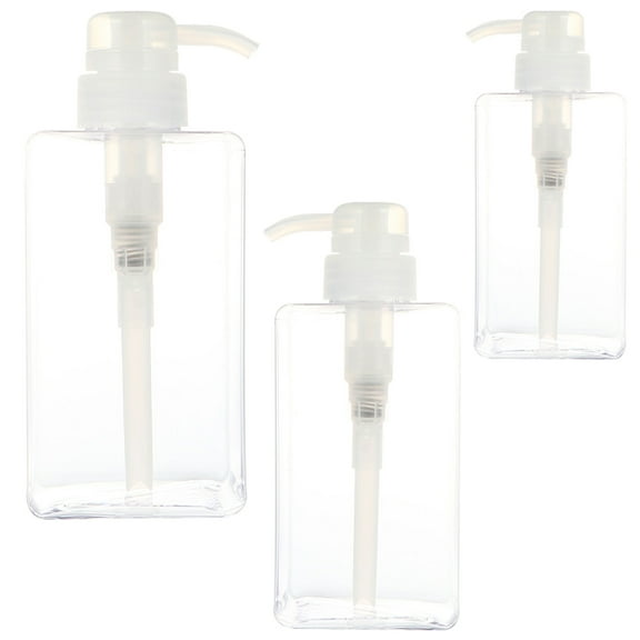 3 pcs Empty Pump Bottles Refillable Shampoo Bottles Lotion Dispenser Bottles for Home