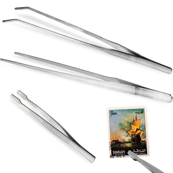 3 pcs Extra Long Tweezers Precision Tweezers Stainless Steel Tweezers for Gardening