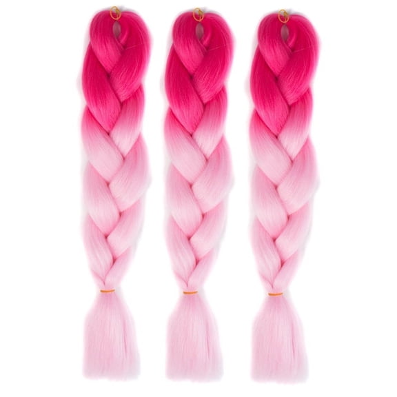 (3 pcs)Fashion Womens Gradient Long Braid, Jumbo Braiding Hair Extensions High Temperature Synthetic Ombre Twist Colored Hair