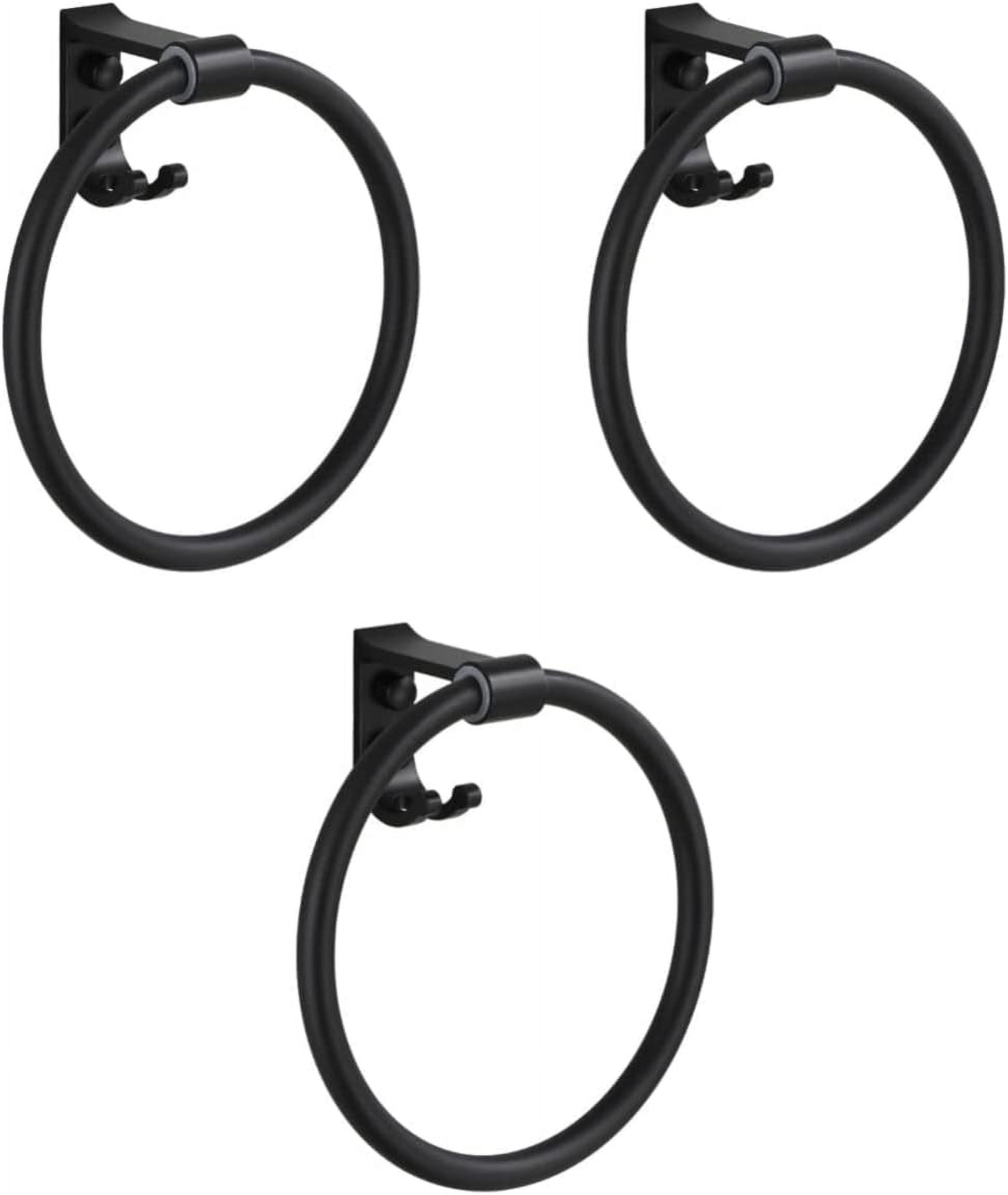 3 pcs Hangers Mounted Round Cloth Robe Holder Kitchen Hook Wall Simple ...