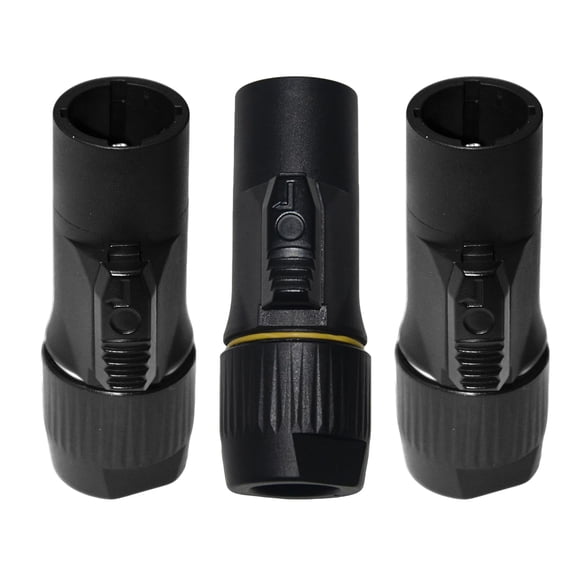 3 pcs IP65 PowerCON Male Connectors (Neutrik True1 Compatible) , Professional Audio/Stage Lighting Equipment Plug, 20A250VAC