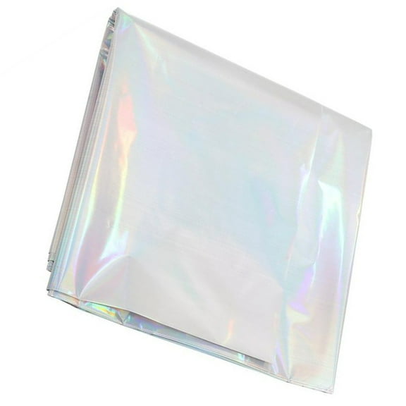 3 pcs Iridescent Tablecloth Plastic Disposable Tablecloths Rectangle Table Covers for Birthday