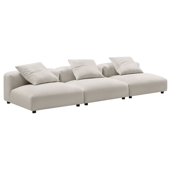 3 pcs Modular Sofa, Gray, Fabric, Living Room Lounge Cafe Lobby Hospitality Restaurant, Modern Contemporary, HB37451