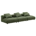 thumbnail image 1 of 3 pcs Modular Sofa, Green, Fabric, Living Room Lounge Cafe Lobby Hospitality Restaurant, Modern Contemporary, HB37448, 1 of 8