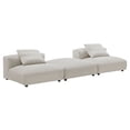 thumbnail image 1 of 3 pcs Modular Sofa Sectional, Brown, Fabric, Living Room Lounge Cafe Lobby Hospitality Restaurant, Modern Contemporary, HB37432, 1 of 14