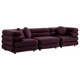 thumbnail image 1 of 3 pcs Modular Sofa Sectional, Tufted, Red, Velvet, Living Room Lounge Cafe Lobby Hospitality Restaurant, Modern Contemporary, HB37386, 1 of 13