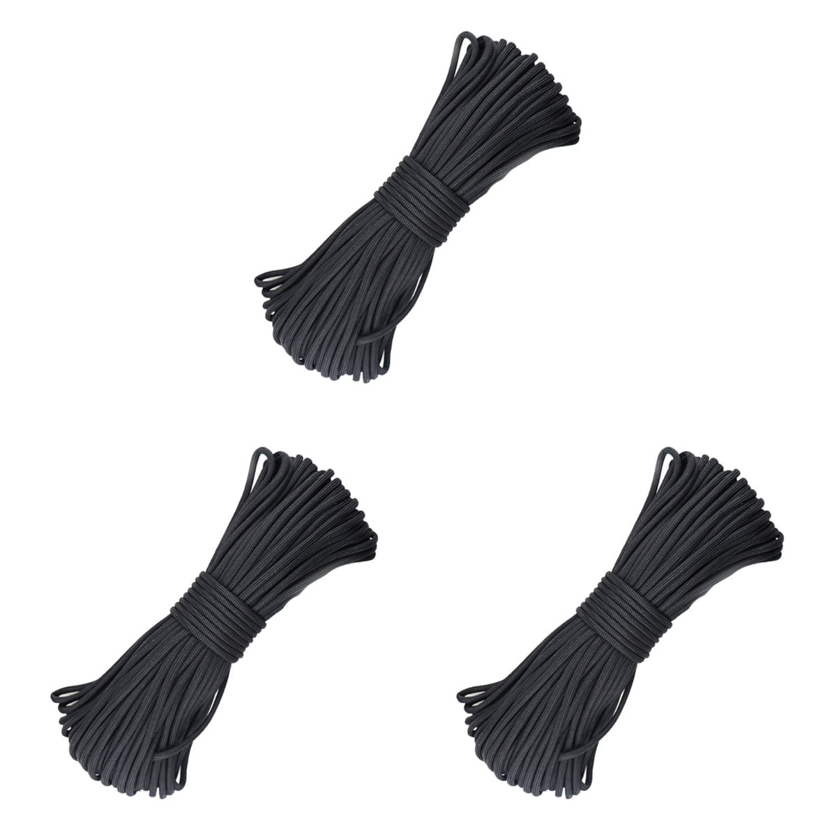 3 pcs Nylon Survival Seven Cores Umbrella Rope Parachute Cord (Black ...
