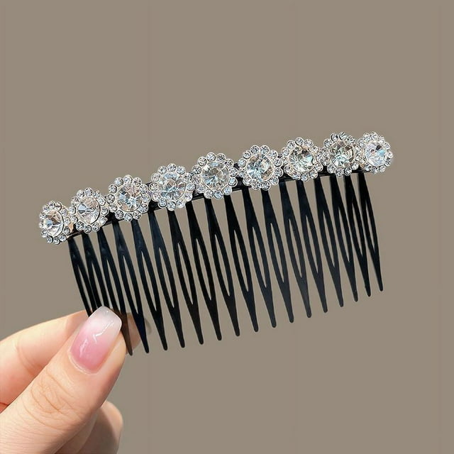 3 pcs Pearl Hair Combs Rhinestone Hair Comb Decorative Hair Side Comb