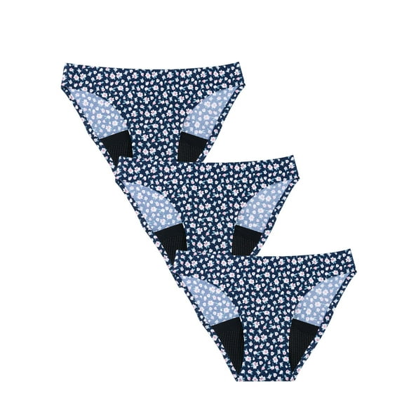 3 pcs Period Underwear for Women Heavy Flow, Leakproof Menstrual Underwear Seamless Period Panties, No Show Panty