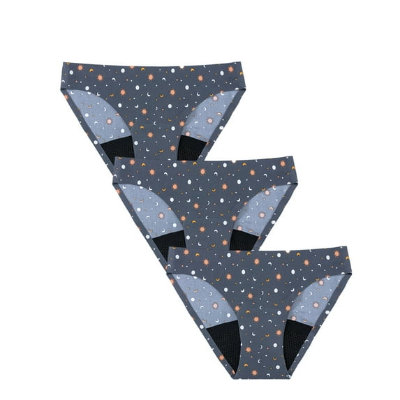 3 pcs Period Underwear for Women Heavy Flow, Leakproof Menstrual Underwear Seamless Period Panties, No Show Panty