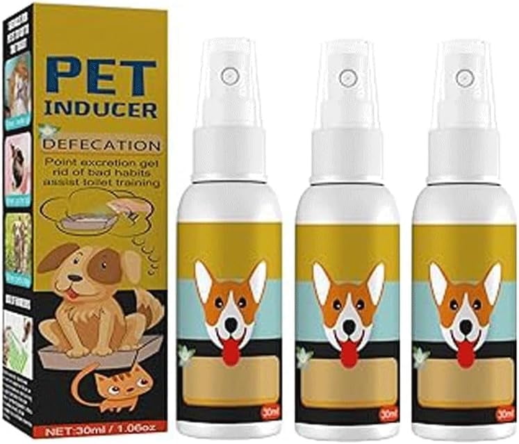 3 pcs Pets Potty Training Spray, 30ML Pet Inducer Defecation Puppy