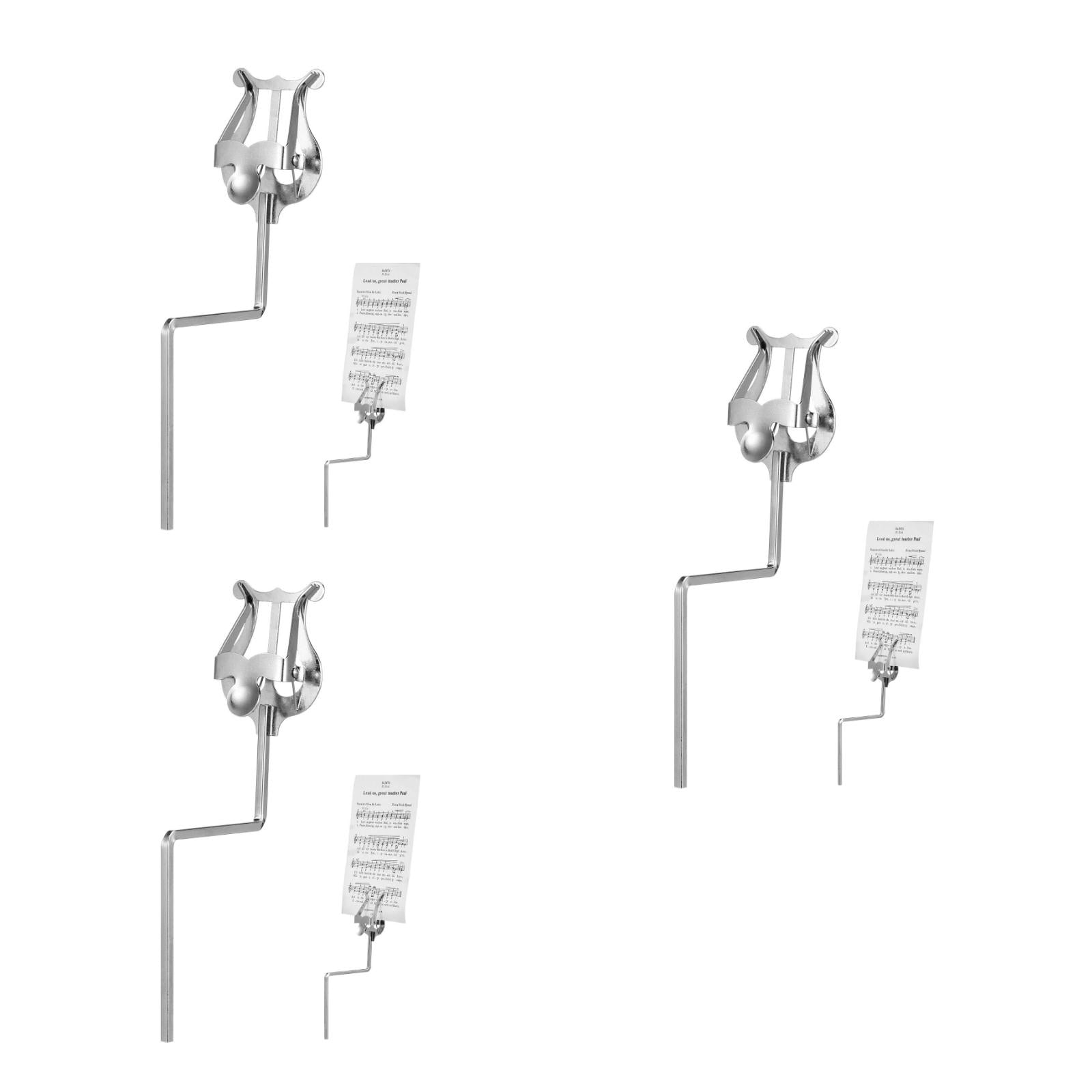 3 pcs  Portable Music Score Stand Saxophone Music Rack for Performance (Silver)