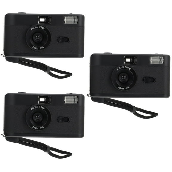 3 pcs Reusable 35mm Film Camera Build-in Flash Film Camera without Battery
