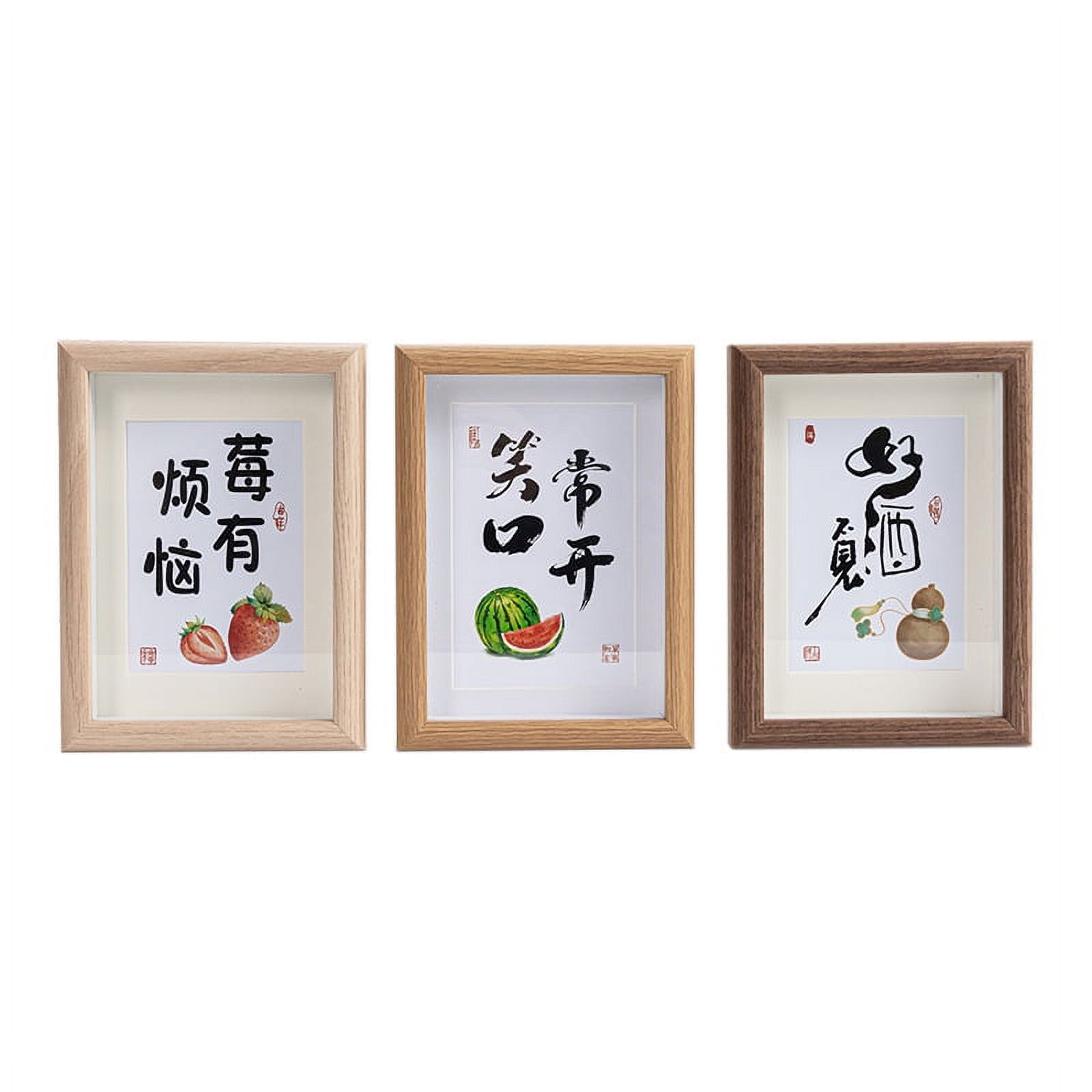 3 pcs Small Picture Frames Display Picture Frames Wooden Photo Frames ...