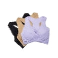 thumbnail image 1 of 3 pcs Sports Bra Women Racerback Seamless Lace Sports Bras Cross Front Side Buckle Lounge Bra Yoga Sport Bra Removable Pad Tank Top Yoga Sports Bra Sports Bras Yoga Running Bras, 1 of 8