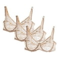 thumbnail image 1 of 3 pcs Women's Lace Balconette Bra Underwire Non-Padded Soft Cup Comfort Everyday Bras Semi Sheer Lace Sexy Bralette, 1 of 2