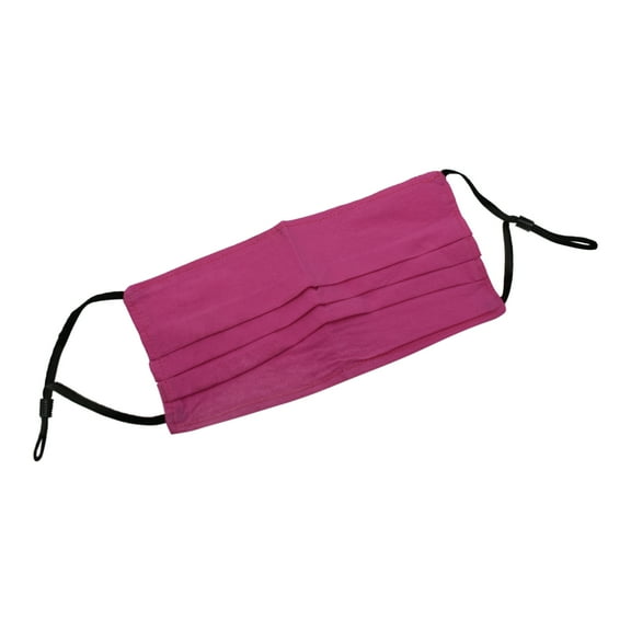 3 piece Baby Pink Solid Color Washable Pleated Cloth Face Mask Set