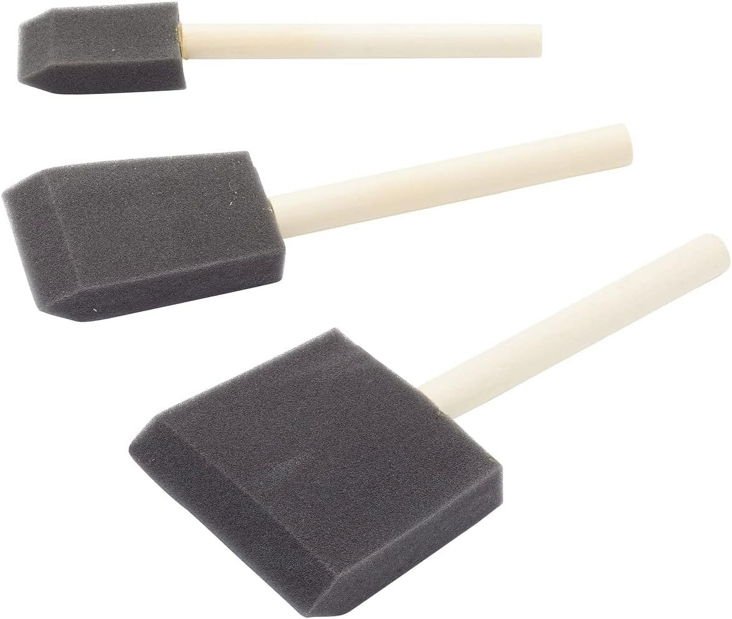 3 piece Foam Paint Brush Set, Foam Brushes for Painting, Arts & Crafts