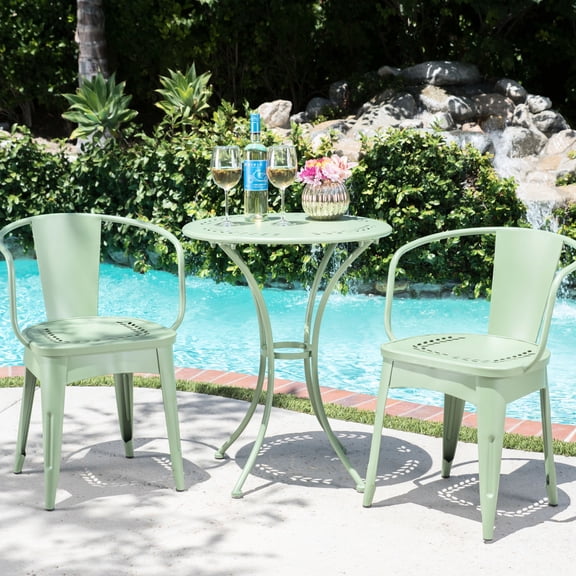 3-piece Iron Bistro Set / Enticing Design for Outdoor Spaces