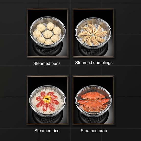 3 piece Sets Stainless Steel Steamer Basket - Vegetable Steamer Basket,Vegetables Fruit Colander Strainer,Multifunctional Pressure CookerAccessories,for Pressure Cooker Rice Cook Insert Rack