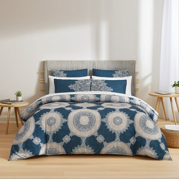 A 3-piece down duvet cover set, smooth, soft and high-quality woven bedding (1 duvet cover +2 pillowcases) without cores, soft, comfortable and breathable, anti-allergy, zipper style