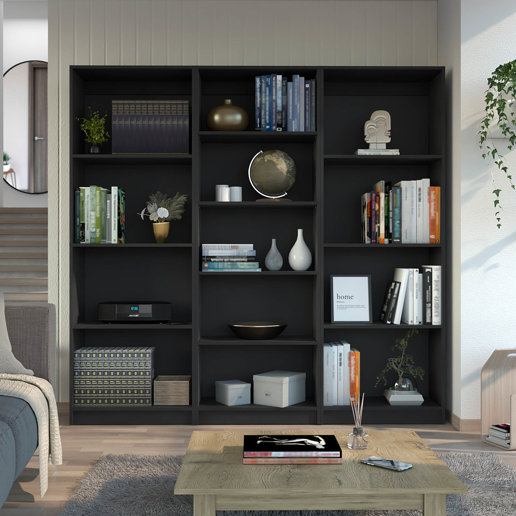 3-piece, gray/white color - Uniform look for a room - Living room decor ...