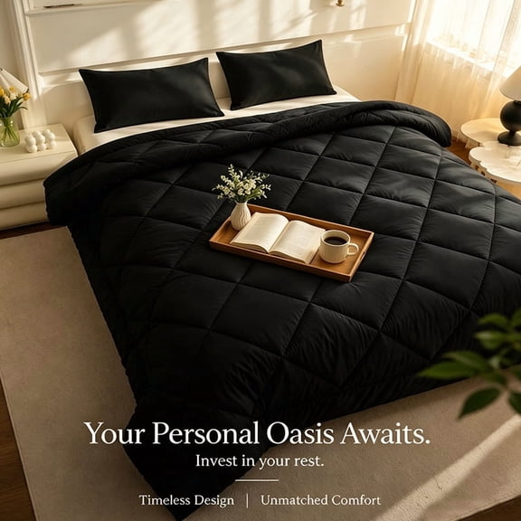 3-piece set (1 quilt and 2 pillowcases), 250gsm synthetic quilt, suitable for all seasons
