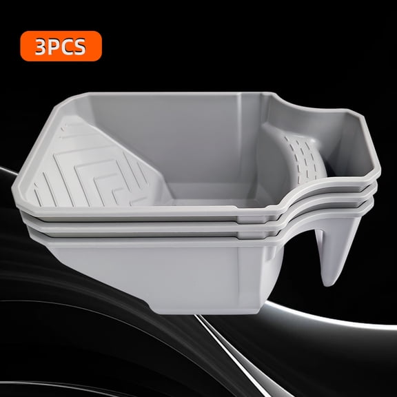 3-piece value pack 4" hand-held paint cup with paint brush card slot and roller brush bevel design, roller brush easy to match