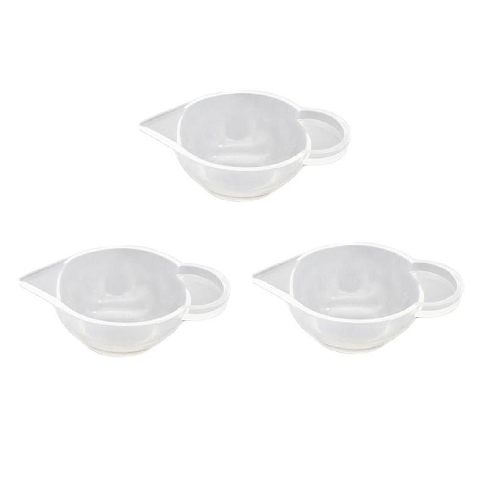 3pcs 100ml Silicone Measuring Cups for Resin, TSV Resin Mixing Cups Non-Stick, Reusable Mixing Cups for Epoxy Resin, Art, Waxing, Size: 100 mL, White