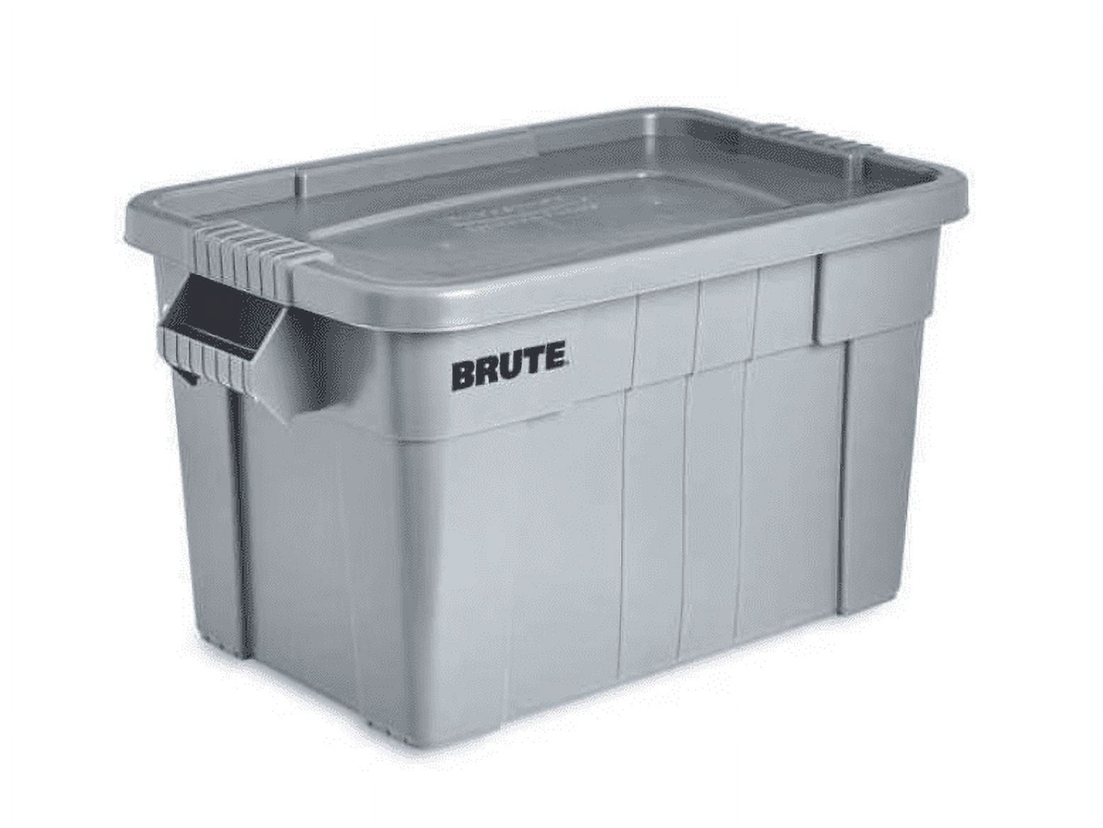 Brute 1836781 Storage Tote with Lid, Gray, 27-7/8 in L, 17-3/8 in W, 15 in  H #VORG7104474, 1836781